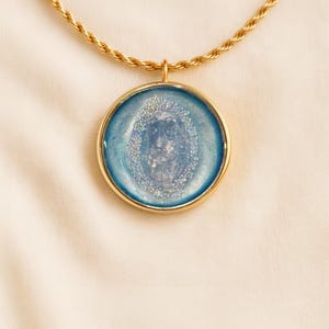 Celestine Orgonite-hänge: Halsband med chakra i 18 karat guld/silver bild 16