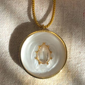 Very Powerful Orgonite Herkimer Diamond Necklace: 5G EMF Protection, 18k Gold imagen 14