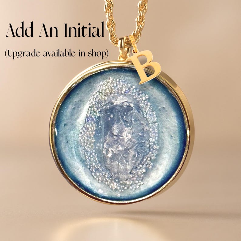 Celestine Orgonite-hänge: Halsband med chakra i 18 karat guld/silver bild 18