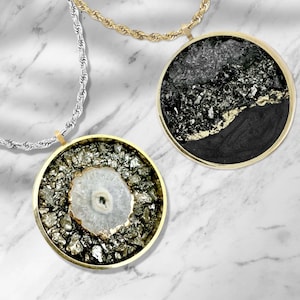 Extremely Powerful Custom 5G EMF orgonite protection necklace, Solar quartz Crystal pendant  Gift for him, Gift for her, Crystal necklace