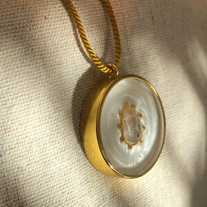 Very Powerful Orgonite Herkimer Diamond Necklace: 5G EMF Protection, 18k Gold imagen 6