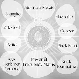 Celestine Orgonite-hänge: Halsband med chakra i 18 karat guld/silver bild 6