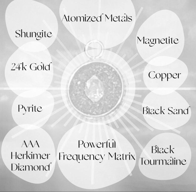 Celestine Orgonite-hänge: Halsband med chakra i 18 karat guld/silver bild 6