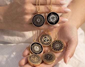 Orgonite EMF Protection Necklace Chakra  Pendant  Gold/Silver | Crystal jewelry  | Gift for Him Her
