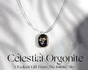 Extraordinary Power, Mini Meteorite Necklace, Orgonite pendant with black lava sand, Transformational Power