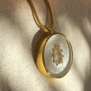 Very Powerful Orgonite Herkimer Diamond Necklace: 5G EMF Protection, 18k Gold imagen 12