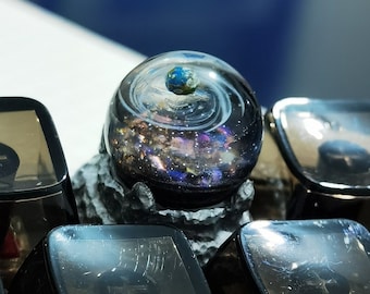 Handmade Resin Planet Keycap: Custom Celestial Keyboard Accessory