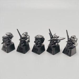 Silver EVA Keycap,Evangelion EVA Unit 00-13 Resin Keycaps,Anime Mechanical Keyboard Key Caps,Handmade Gifts