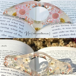 Real Birth Flower Book Page Holder, Floral Resin Thumb Page Holder, Page Spreader, Book Accessories, Book Lover Gift, Birthday Gift image 8