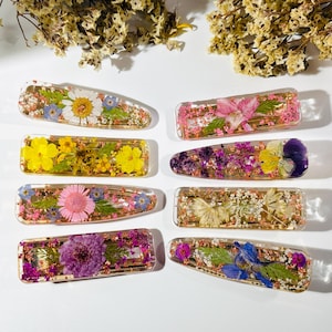 Bulk Floral Resin Hair Clips — Iridescent Multicolor Set Resin Flowers Hair Clip - Etsy main image 4