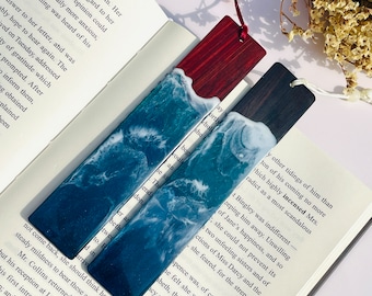 Ocean Wave Resin Bookmark, Sea Bookmark, Handmade Environmentalist Bookmarks, Book Accessories, Book Lover Gift, Birthday Gift