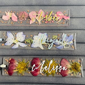 Birth Flower Resin Bookmark, Custom Pressed Flower Bookmark, Floral Handmade Bookmarks, Book Accessories, Book Lover Gift, Birthday Gift image 10