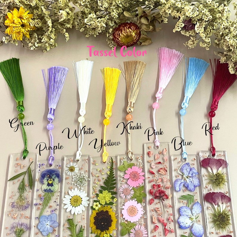 Birth Flower Resin Bookmark, Custom Pressed Flower Bookmark, Floral Handmade Bookmarks, Book Accessories, Book Lover Gift, Birthday Gift image 9