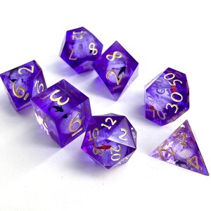 Koi Fish Core Dice Set, Sharp Edge Resin Dice Set, Dungeons And Dragons Dice Set, Role Playing Games Dice Set image 3