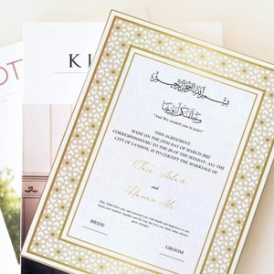 Nikkah Vertrag Vorlage, druckbare Nikkah Vertrag, bearbeitbare Nikkahnama, muslimische Hochzeitsurkunde, digitaler Download, islamischer Ehevertrag
