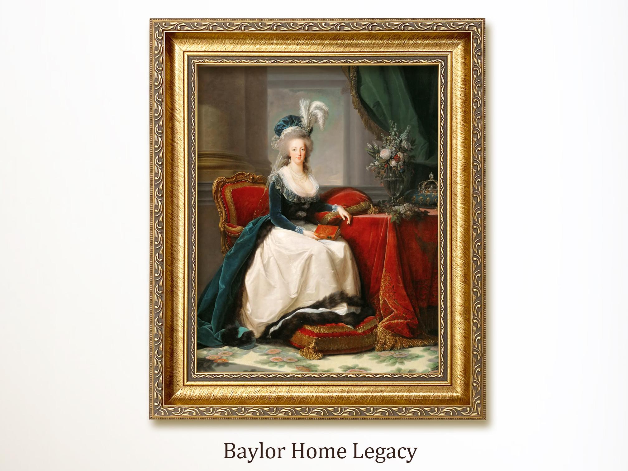 18th Century Painting Woman Gold Frame - Etsy