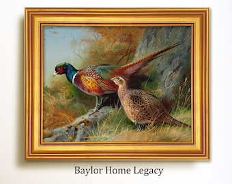 Brittany by Jim Hansel 17x21 Pheasant Hunting Bird Dog Framed Art