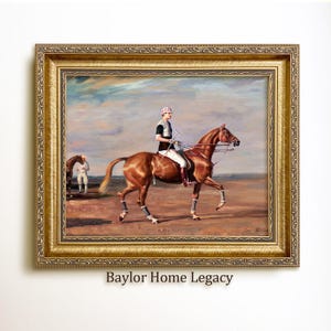 Framed Polo Player Oil Painting Print on Canvas, Framed Polo Player Art Print on Canvas, Polo Fine Art Canvas Print, Polo Art