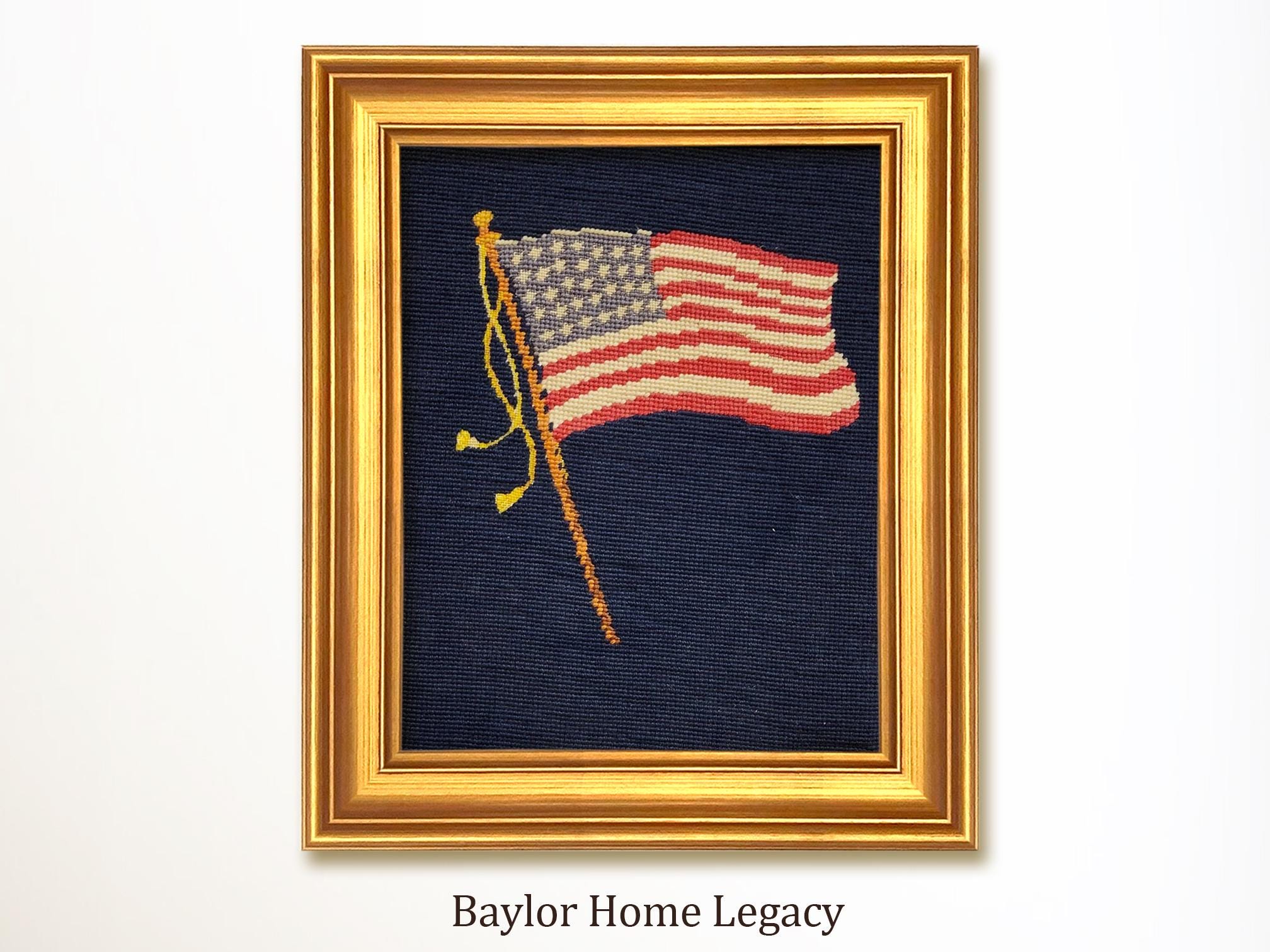 Antique Embroidered American Flag - Etsy