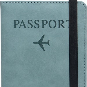 Luxe Paspoorthouder | RFID-Safe Paspoorthoes | Paspoort Hoesje | Beschermcover | Kleur: Licht Blauw