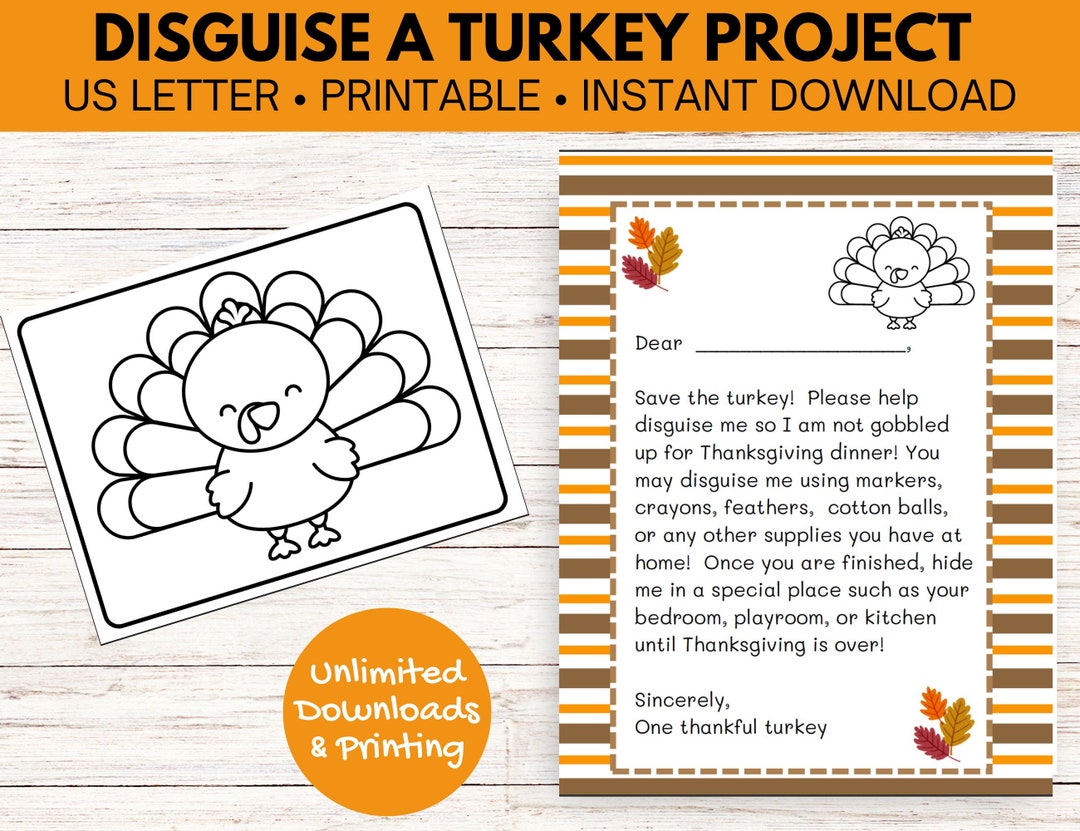 Turkey in Disguise  Thanksgiving Printable Game