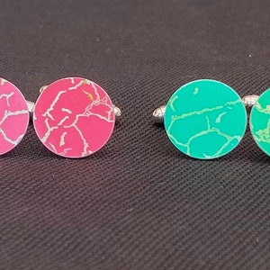 Vibrant and funky Anodised Aluminium Cufflinks Collection, perfect for advent calendars and stocking fillers