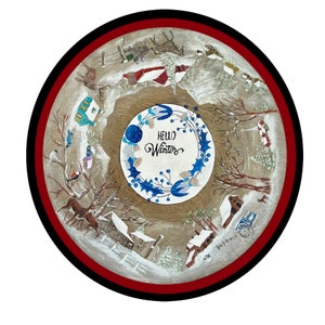 Winter Lazy Susan Digital Hello Winter