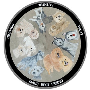 Dogs Lazy Susan Digital Mans Best Friend