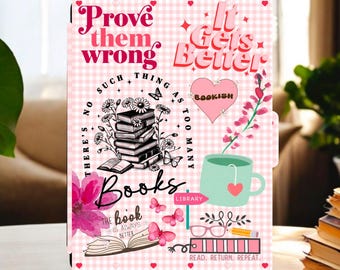 Capa Kindle Rosa Bookish - Kindle Paperwhite 11ª Geração, 12ª Geração, 10ª Geração - acessório Kindle - Presentes Personalizados para Ela, alça para capa Kindle