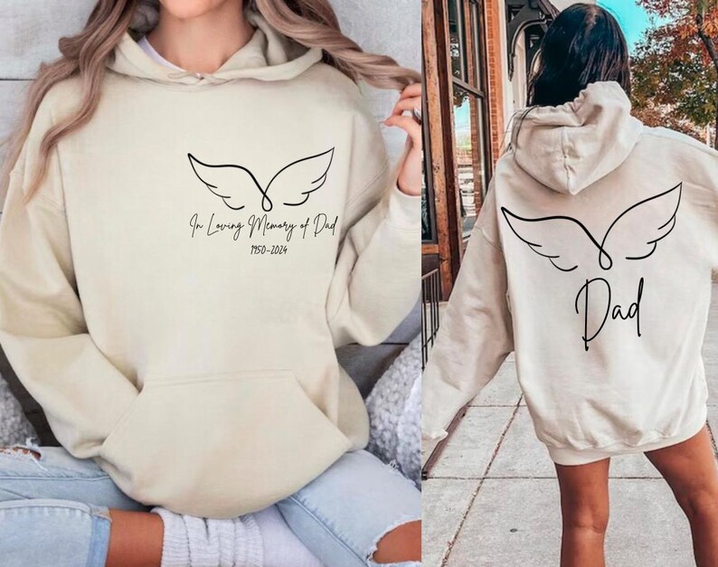 Custom Memorial Hoodie, Date and Name Sweatshirt, Rest in Peace