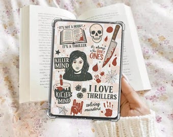Killer Mind Thriller Kindle Insert bookish Insert Kindle accesory glitter Cardstock Bookish Accessories Gift for Book Lover, thriller lover