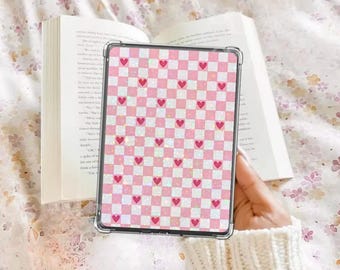 Pink Hearts Kindle Insert Kindle Paper E-Reader Holographic Insert Kindle Glitter Cardstock Decor Bookish Accessories Gift for Book Love
