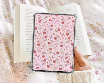 Cherry coquette Kindle Insert Kindle Paper E-Reader Holographic Insert Kindle Glitter Cardstock Decor Bookish Accessories Gift for Book Love