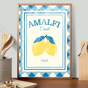 Zitrone, Art Print, moderne Küche Wand-Dekor, süße Zitronen und Streifen Illustration, helles Obst druckbare, digitaler Download, Küche Wandkunst