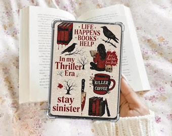 Thriller era Kindle Insert bookish Insert Kindle accesory glitter Cardstock Bookish Accessories Gift for Book Lover, thriller lover