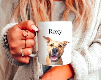 Personalisierte Hundeportrait Kaffeetasse Geschenk für sie individuelle Tasse Geburtstagsgeschenk Gedenkgeschenk Katzenbecher Katzentasse Hundeliebhaber Geschenk