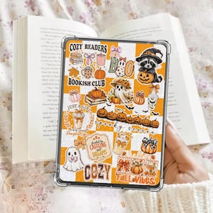 Kindle Insert for Clear Case, Fall Book Theme, Kindle Skin, Bookish Kindle Stickers, Paperwhite, Bookish kindle Accessories, Halloweeen Fall