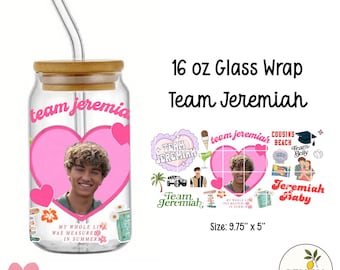 Team jeremiah The Summer I Turned Pretty Tumbler Wrap PNG | Bookish Glasdosenverpackung Digitaler Download | Sommerästhetik Cup Wrap Design tsitp