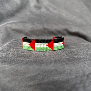 Palestine Flag Bracelet, Handmade Beaded Bracelet, Hope for Palestine Bracelet, Palestine Flag Colors Beaded Bracelet, String Bracelet