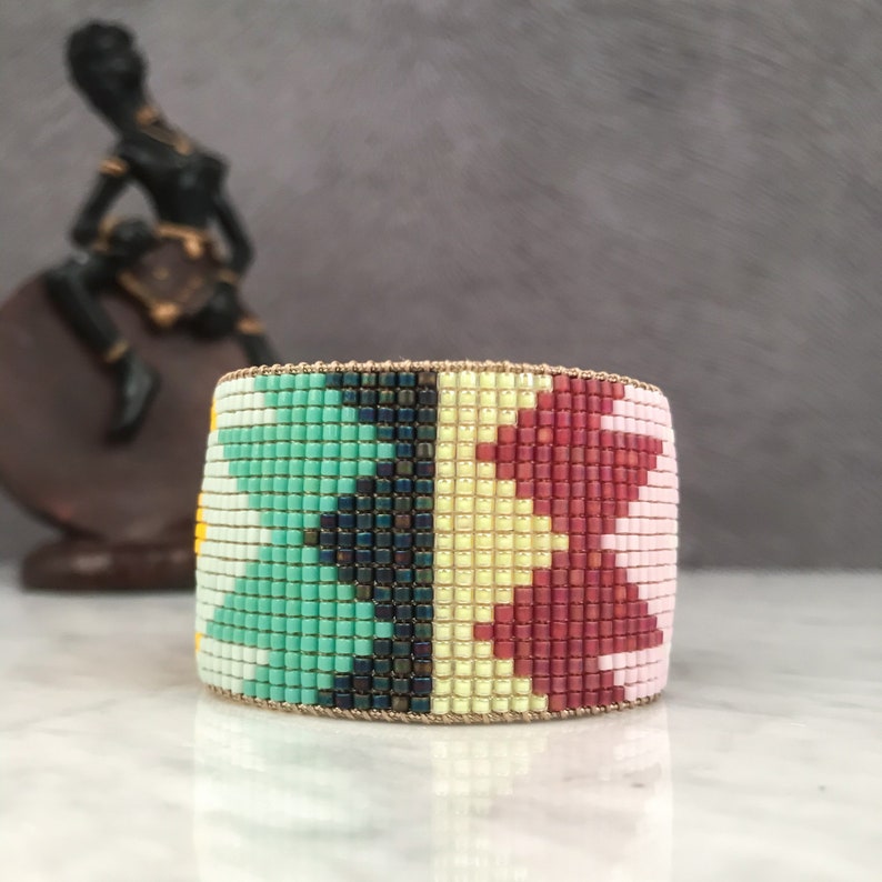 Tulip bead Bracelets/ Bead Miyuki Bracelets of all Colors/ Handmade, Adjustable Miyuki Bracelet/ Friendship Bracelet image 5