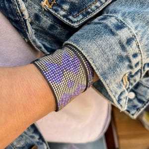Elegant Purple beaded bracelet / Handmade birthday gift / Bead bracelets jewelry / Handmade Miyuki Bracelet / Women’s history month gift