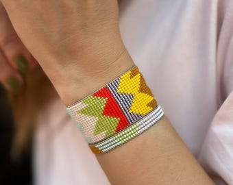 Multicolor Stylish Miyuki Boho Bracelet / Handmade Beaded Bracelet / Summer gift for her / Handmade Miyuki Bracelet / Friendship Bracelet