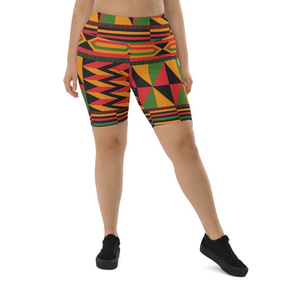 Kente Biker Shorts African Ankara Biker Shorts Biker Shorts - Etsy