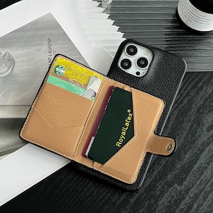 a wallet case with a passport and a passport holder