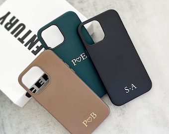 Leather MagSafe iPhone Case, Hot Stamping Personalized iPhone Cover