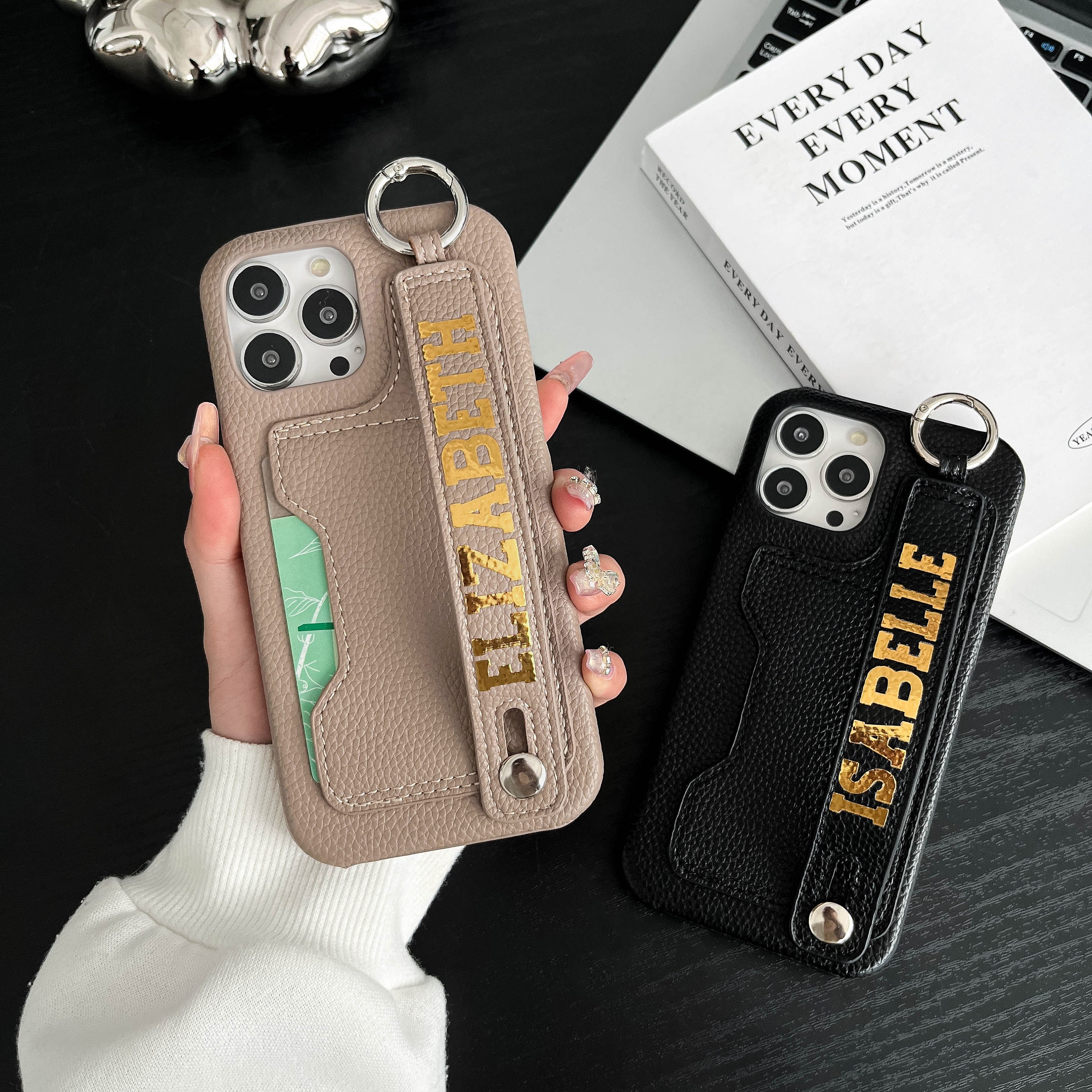 Leather iPhone Case, Hand Strap, Card Slot, Personalized - Etsy Leather iPhone Case, Hand Strap, Card Slot, Personalized - Etsy
