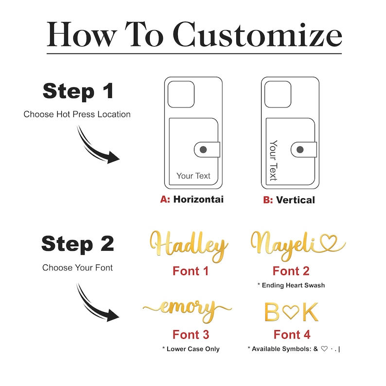 the instructions for how to customize a phone case