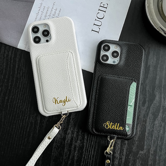 Leather iPhone Case With Card Slot, Personalized Wrist Strap - Etsy Leather iPhone Case With Card Slot, Personalized Wrist Strap - Etsy