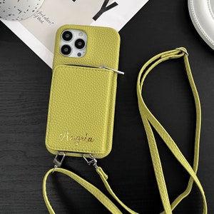 Funda de cuero para iPhone 16, funda de cuero tipo billetera con correa cruzada, funda para iPhone 16 15 14 13 12 11 Pro Max Plus Mini