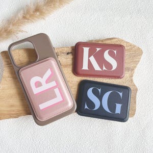 Personalisierte Leder MagSafe Brieftasche, iPhone Magnet Kartenhalter, ursprüngliches Geschenk